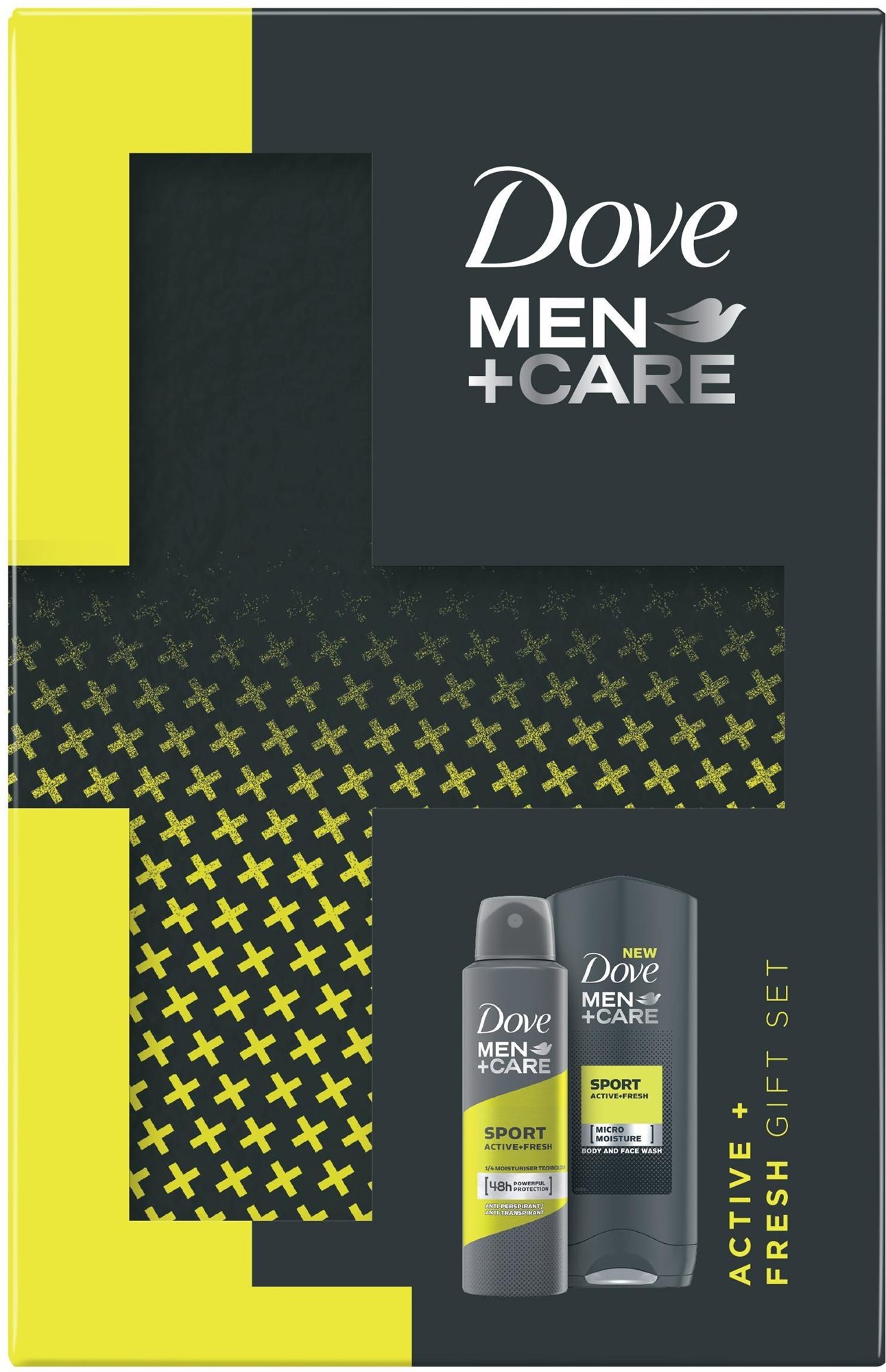Kozmetikai ajándékcsomag DOVE Men+Care Active Fresh Kazetta X22