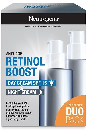 Kozmetikai ajándékcsomag NEUTROGENA Retinol Boost DuoPack nappali + éjszakai 2 × 50 ml