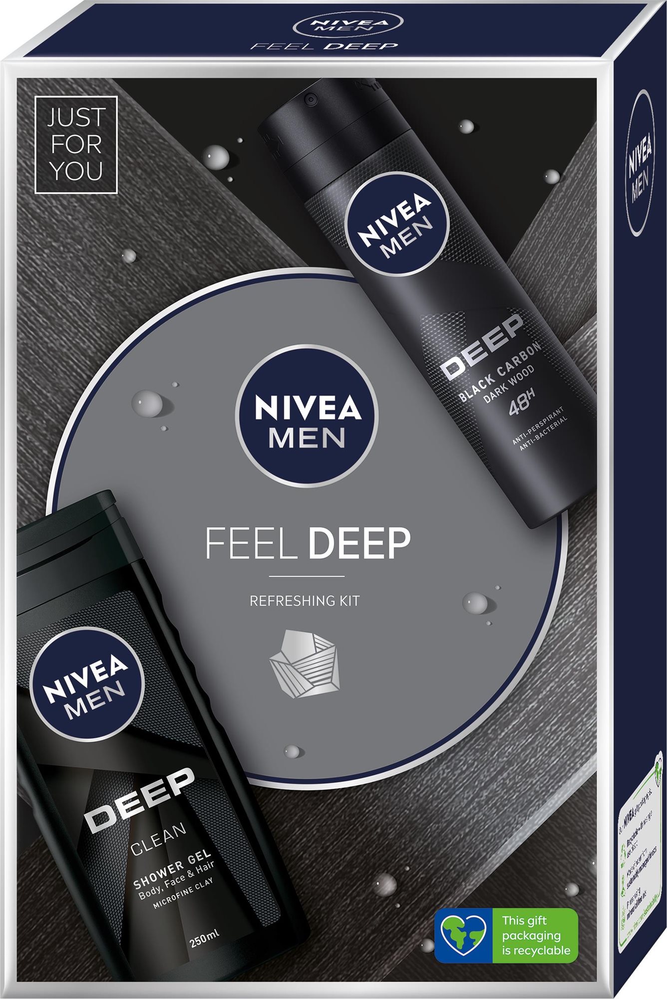 Kozmetikai ajándékcsomag NIVEA MEN ajándékcsomag sötét fa illattal