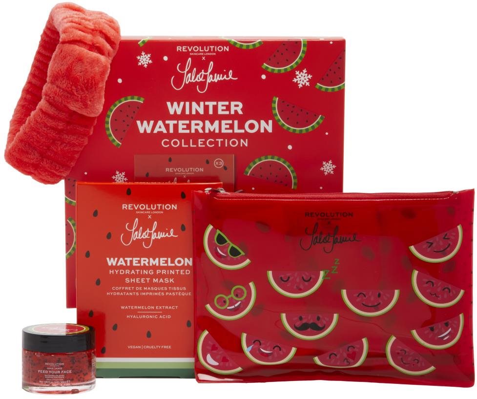 Kozmetikai ajándékcsomag REVOLUTION SKINCARE X Jake Jamie Winter Watermelon Collection