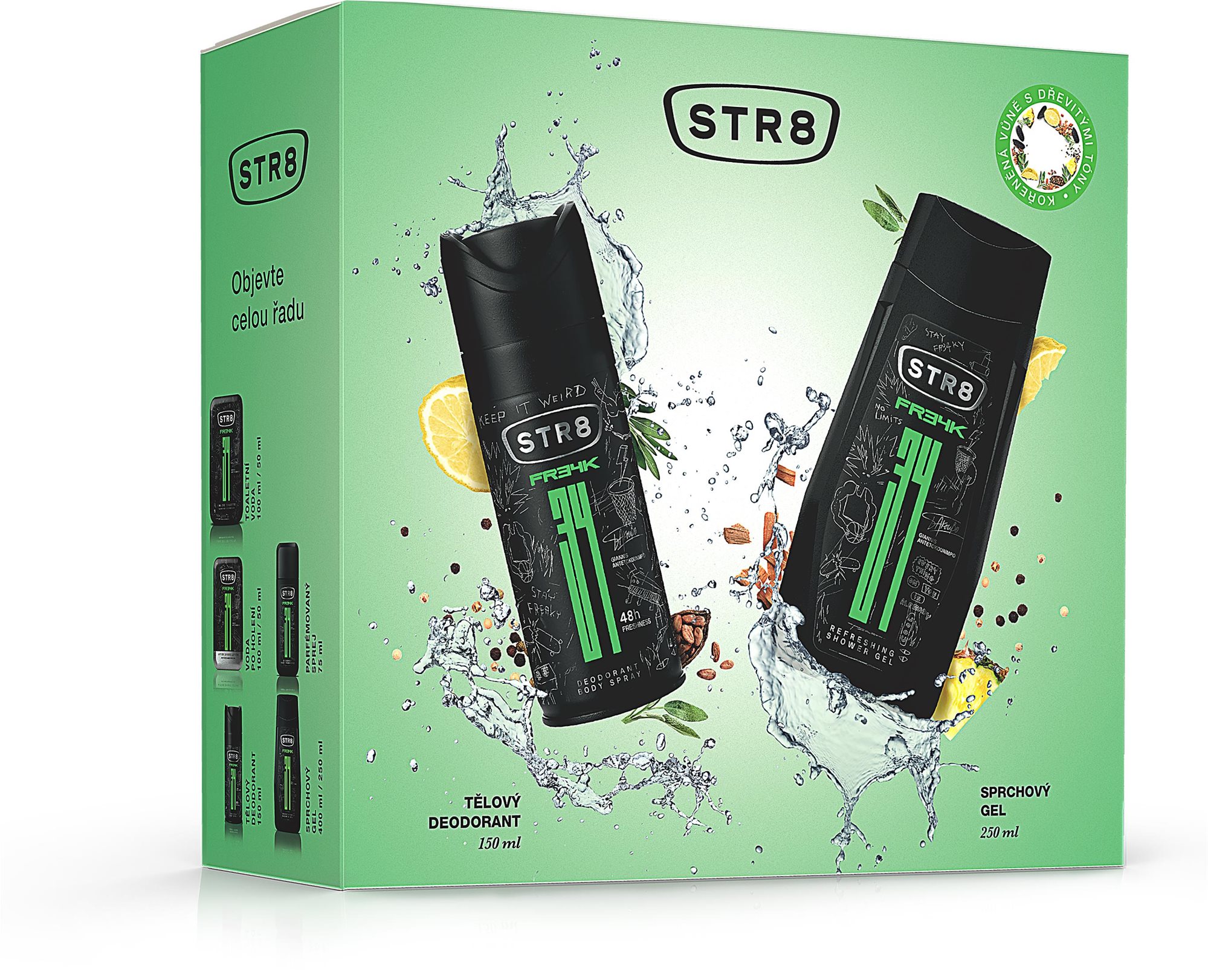 Kozmetikai ajándékcsomag STR8 FR34K Deo spray 150 ml + Tusfürdő zselé 250 ml