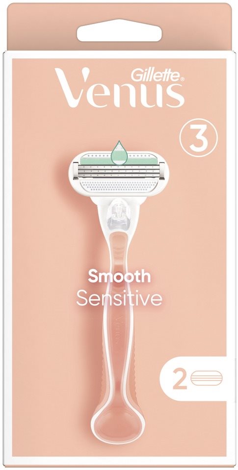 Női borotva GILLETTE Venus Sensitive Smooth + 2 db pótfej