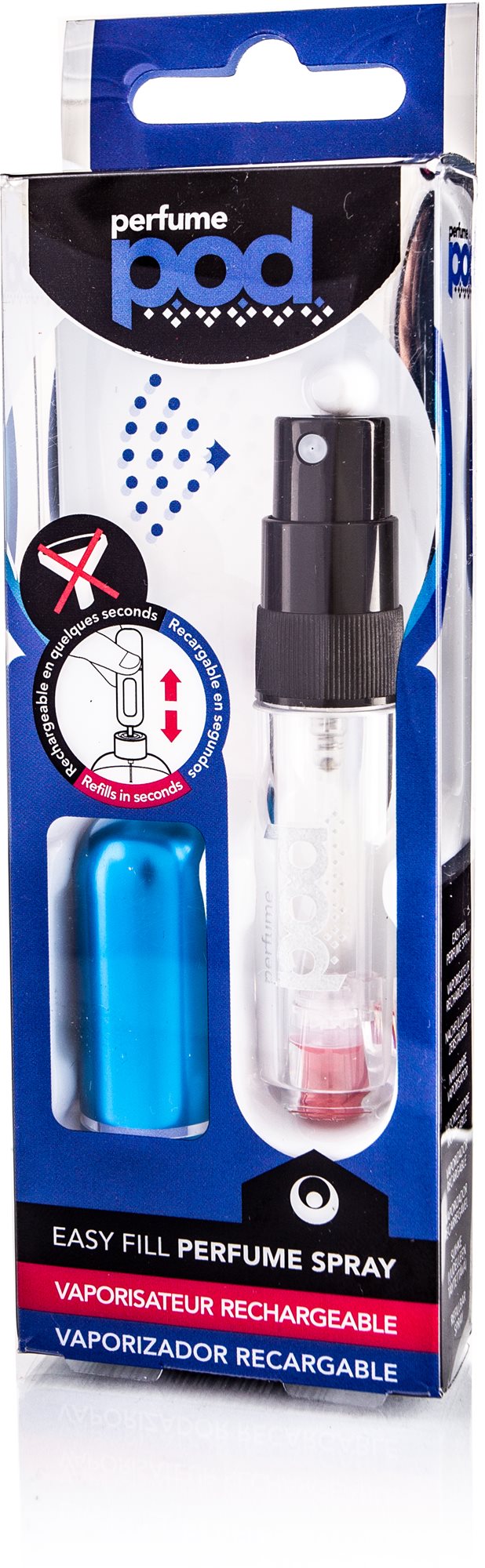 Parfümszóró TRAVALO PerfumePod Pure Essential Refill Atomizer Blue 5 ml