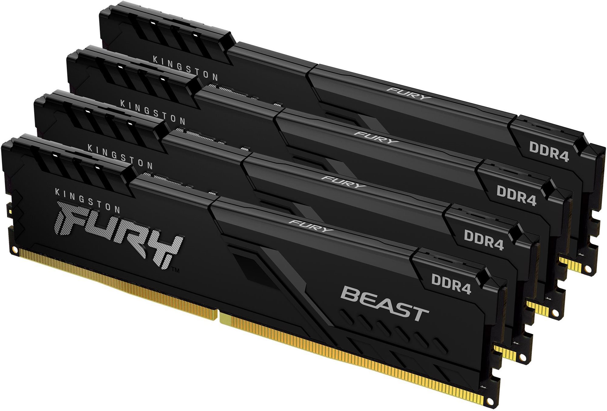 Rendszermemória Kingston FURY 32GB KIT DDR4 3600MHz CL17 Beast Fekete