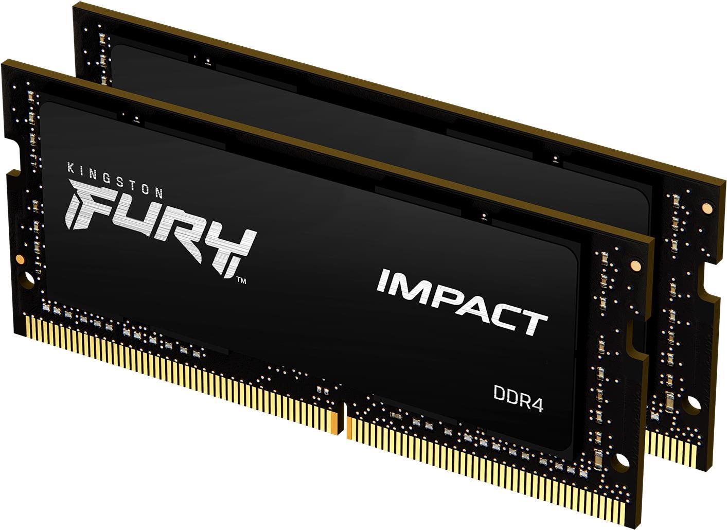 Rendszermemória Kingston FURY SO-DIMM 32GB KIT DDR4 2666MHz CL16 Impact