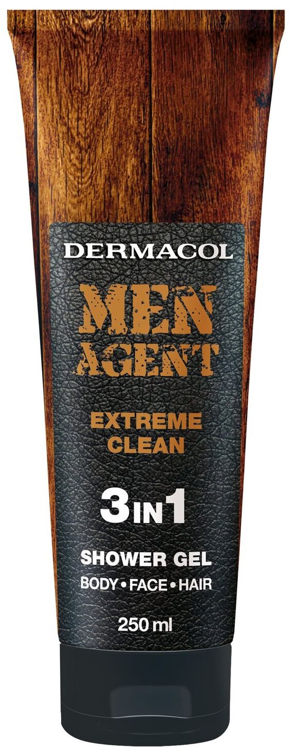 Tusfürdő DERMACOL Men Agent Extreme Clean 3in1 Shower Gel 250 ml