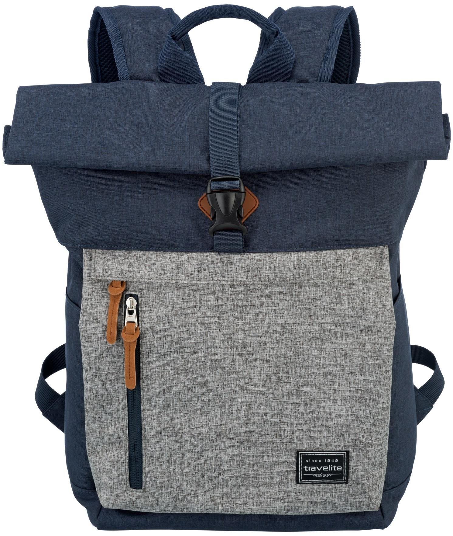 Városi hátizsák Travelite Basics Roll-up hátizsák Navy/Grey