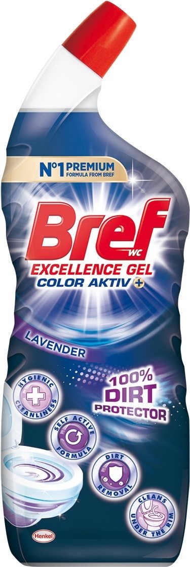 WC gél Bref Excellence Gel Color Aktiv+ WC tisztító 100%-os szennyeződések elleni védelem 0