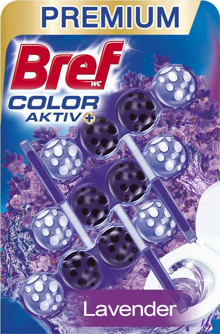 WC golyó BREF Purple Aktiv 3 × 50 g