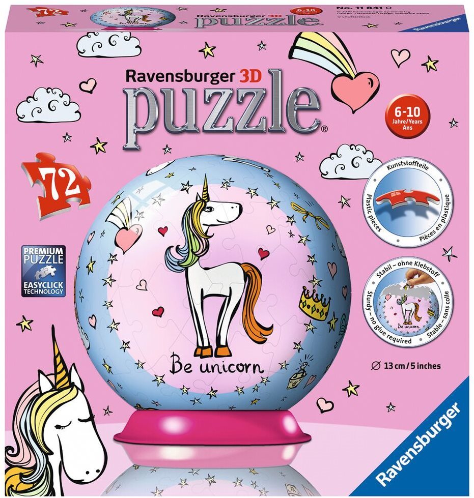 3D puzzle Ravensburger 118410 - Ball Unicorn