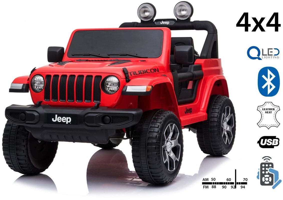 Elektromos autó gyerekeknek Jeep Wrangler Rubicon - piros