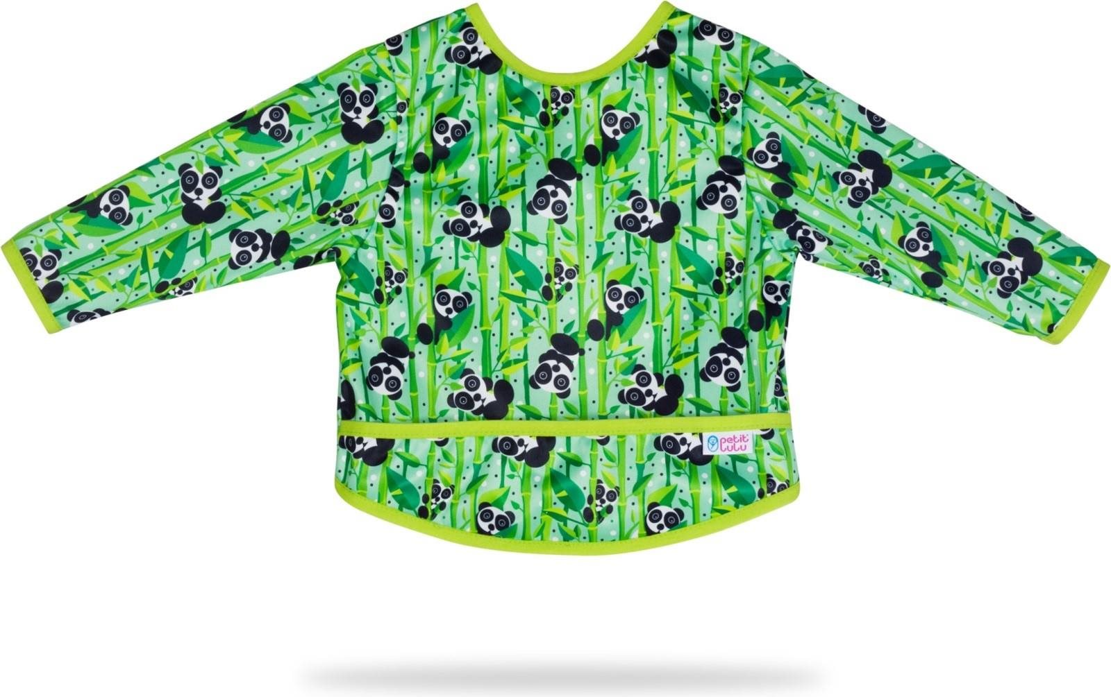 Előke PETIT LULU Panda mackók - ujjas előke M