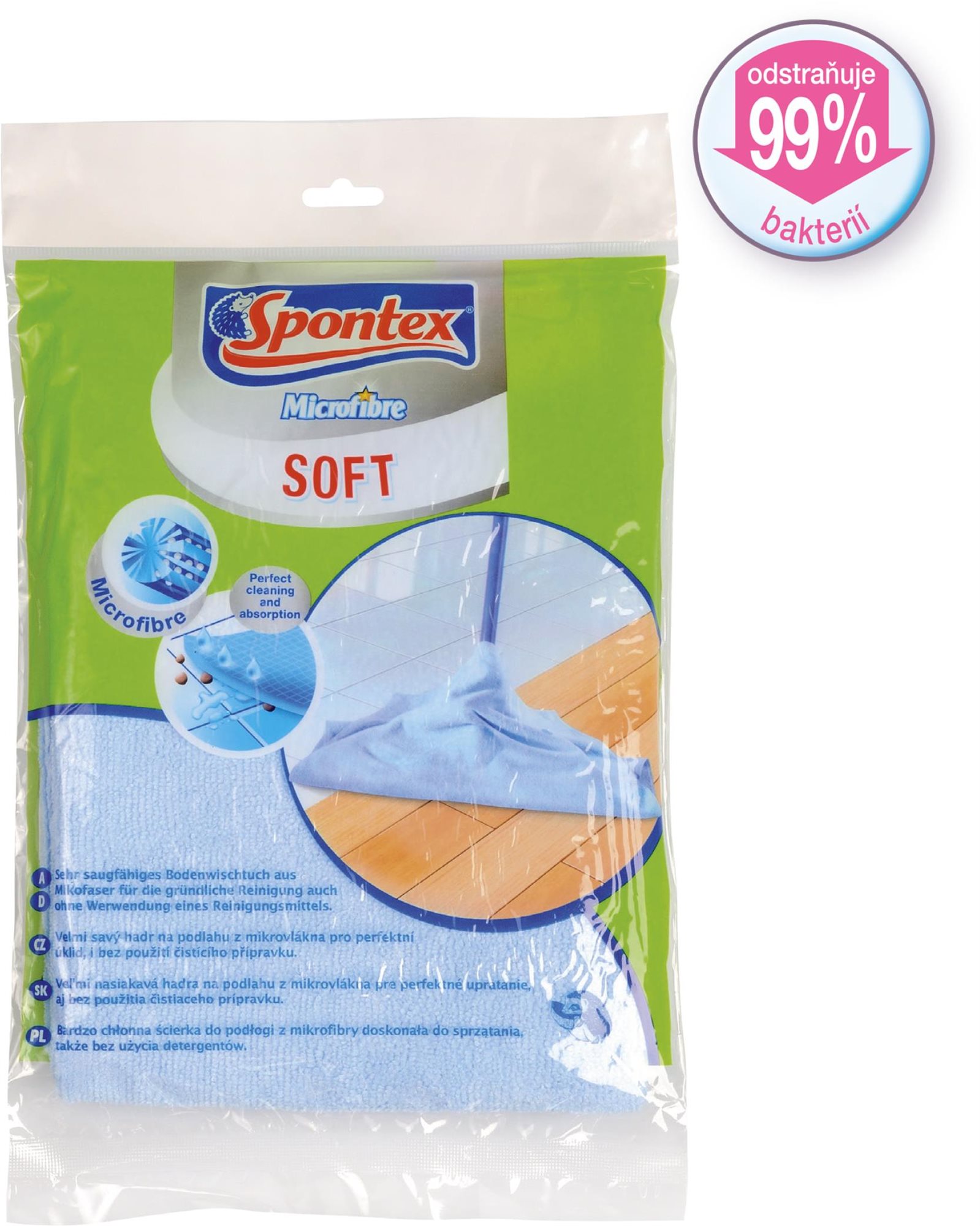 Felmosórongy SPONTEX Soft mikroszálas padlótisztító kendő 50 × 60 cm