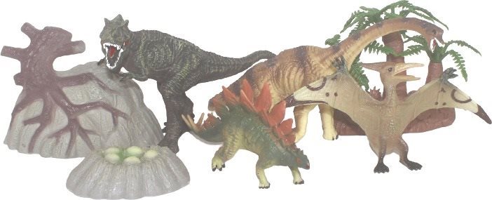 Figurák Dinoszaurusz készlet fákkal 4