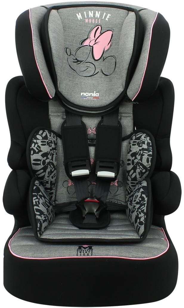 Gyerekülés NANIA BeLine 2P Luxe Disney Minnie Grey Denim 9-36 kg
