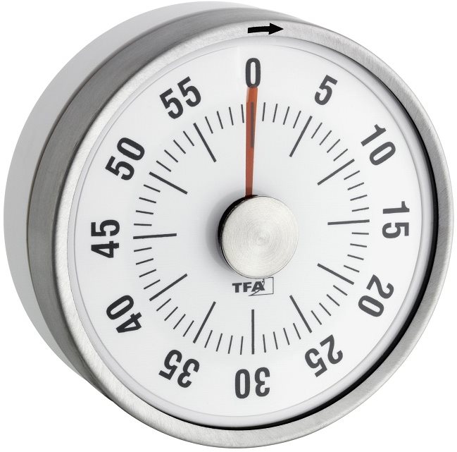 Időzítő Mechanikus időzítő TFA 38.1028.02 - PUCK - fehér