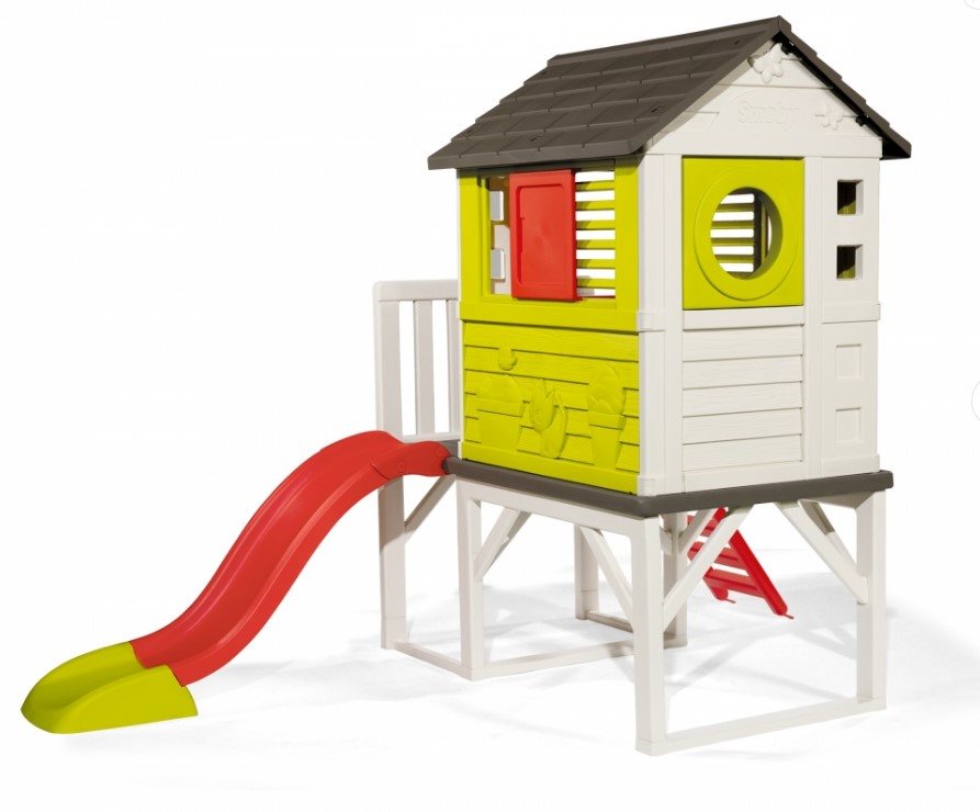 Játszótér kiegészítő Smoby házikó pilléreken csúszdával