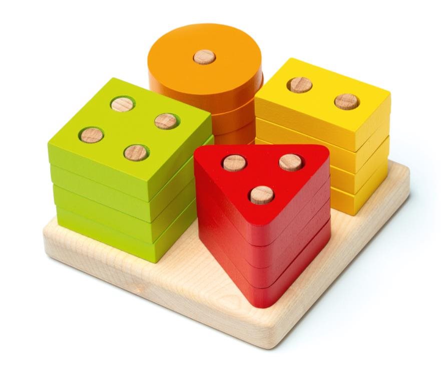 Kirakós játék CUBIKA 15344 Formaválogatás IV - fa kirakójáték 17 darab
