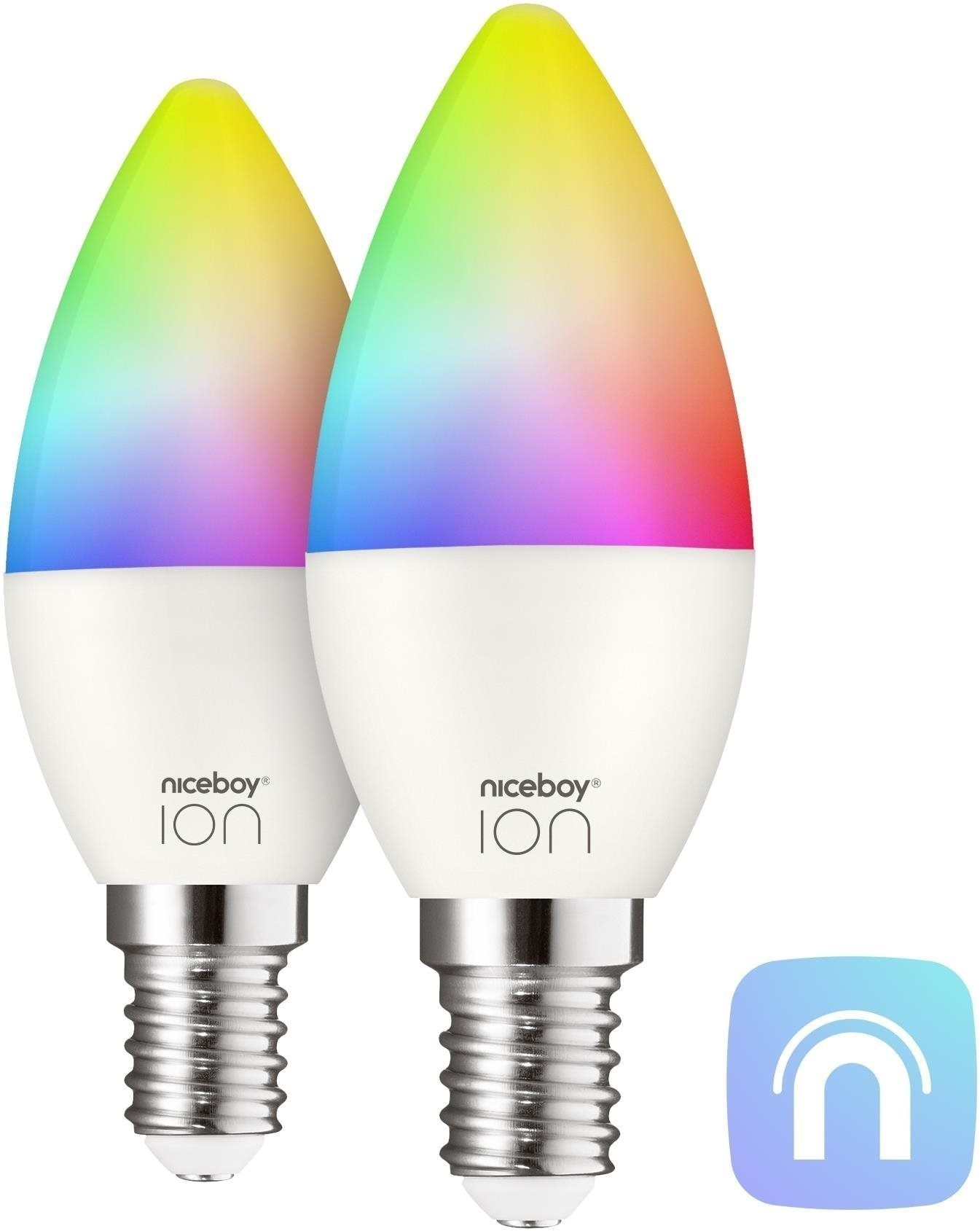 LED izzó Niceboy ION SmartBulb RGB E14 2 db-os szett