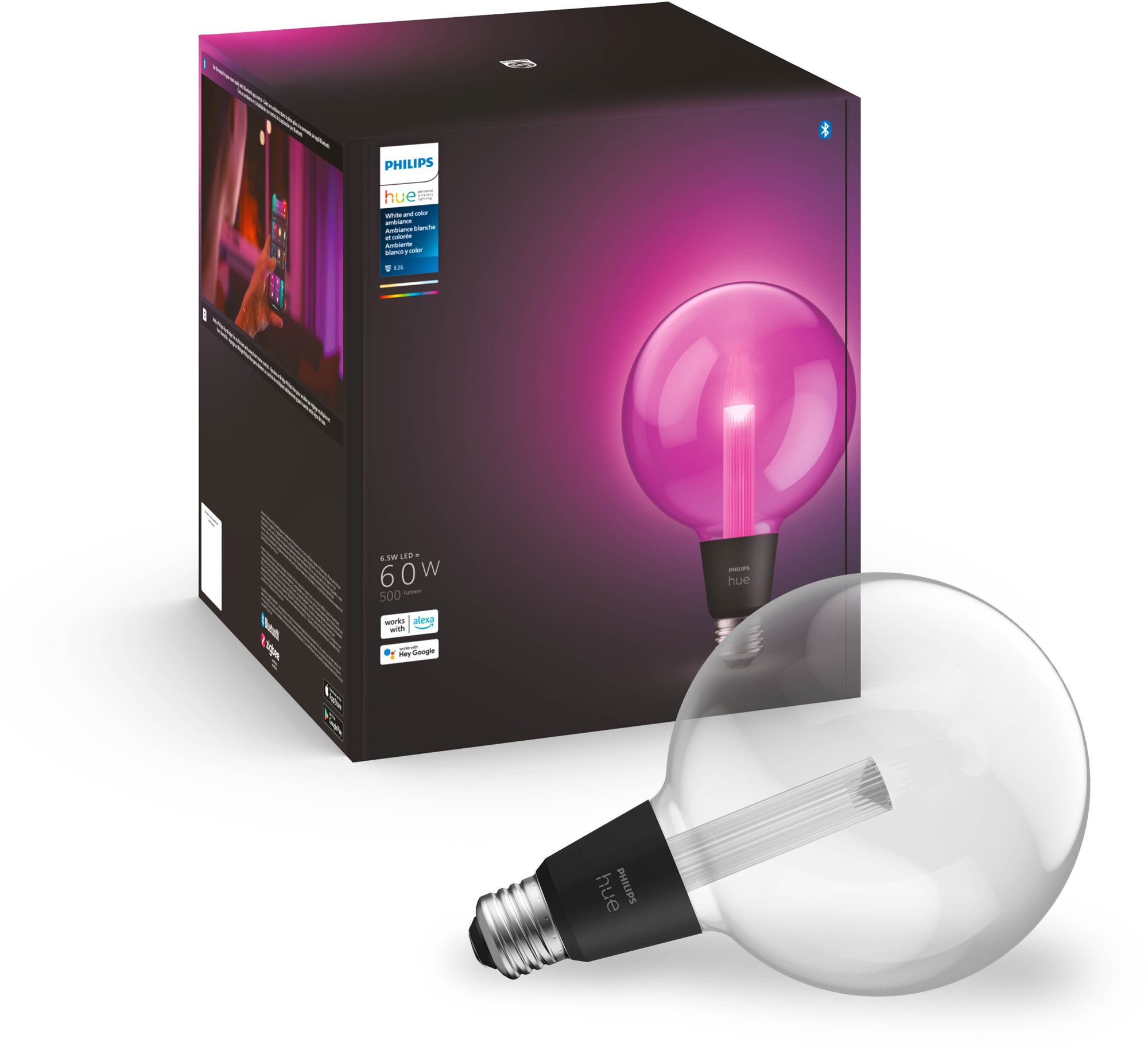 LED izzó Philips Hue White and Color Ambiance Light Guide E27 G125