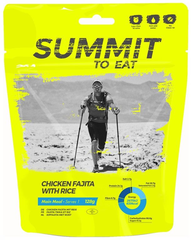 MRE Summit to Eat Csirke Fajitas rizzsel