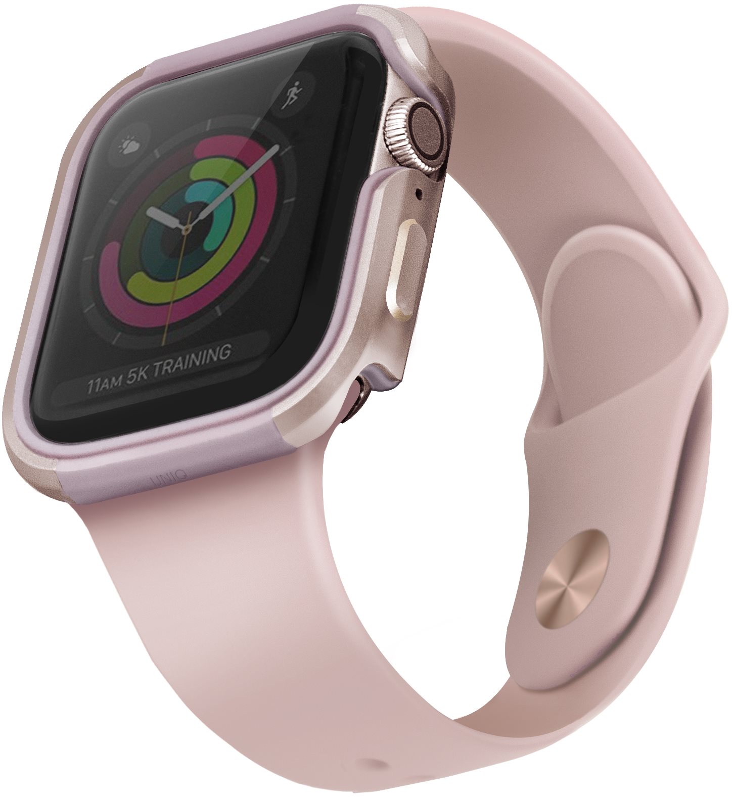 Okosóra tok Uniq Valencia az Apple Watch 40mm okosórához - Blush Gold rózsaszín