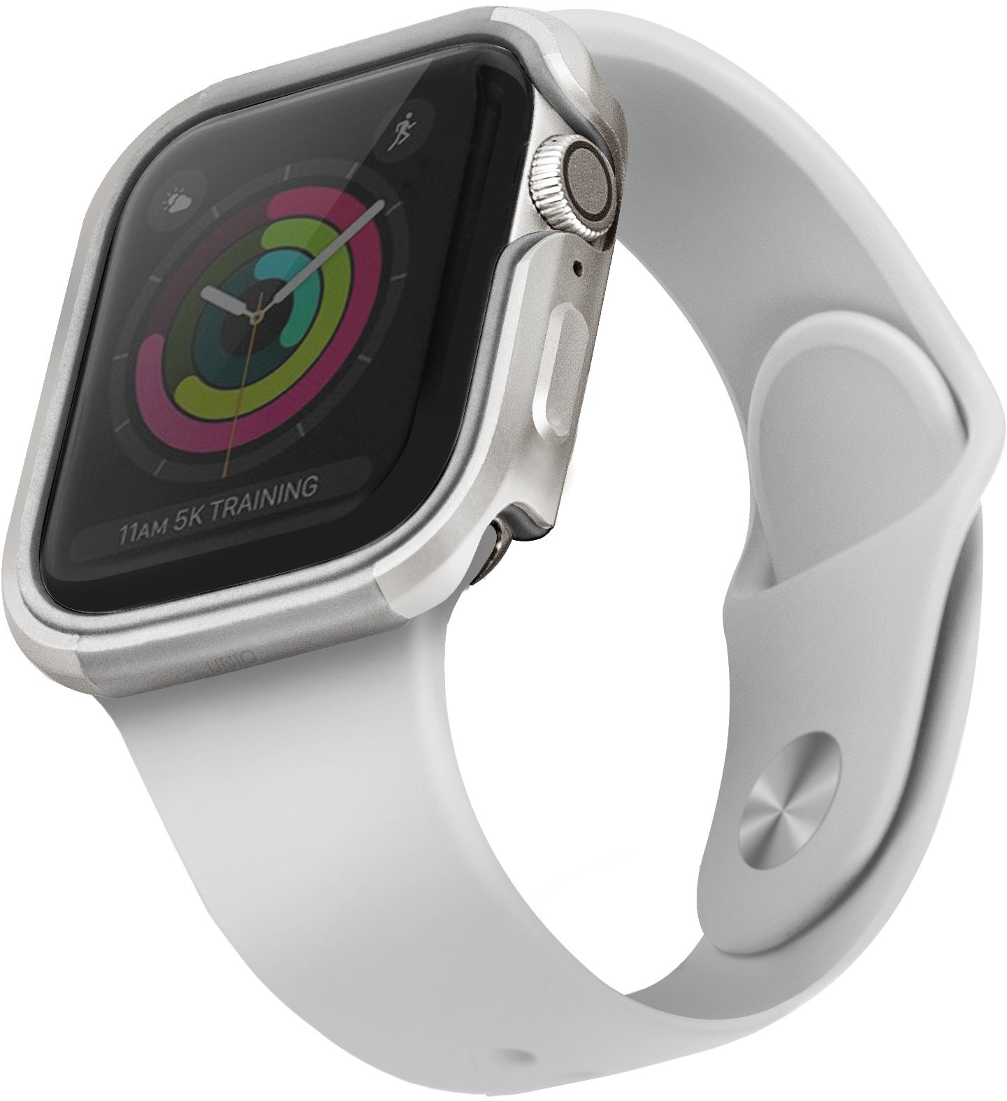 Okosóra tok Uniq Valencia az Apple Watch 40mm okosórához - Blush Titanium ezüst