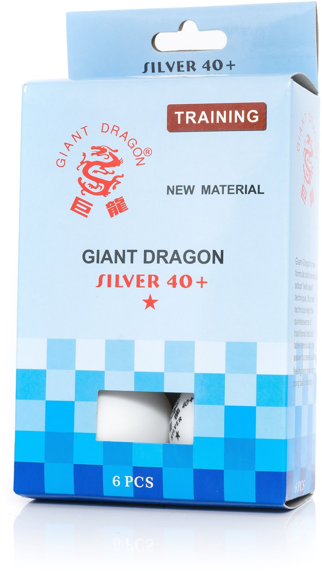 Pingponglabda Giant Dragon SILVER 40+ 1-STAR