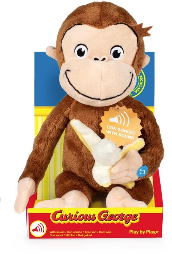 Plüssjáték Curious George with Banana and Sound