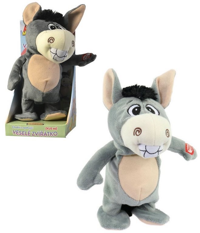 Plüssjáték MaDe Ismétlő és járó szamár 22cm