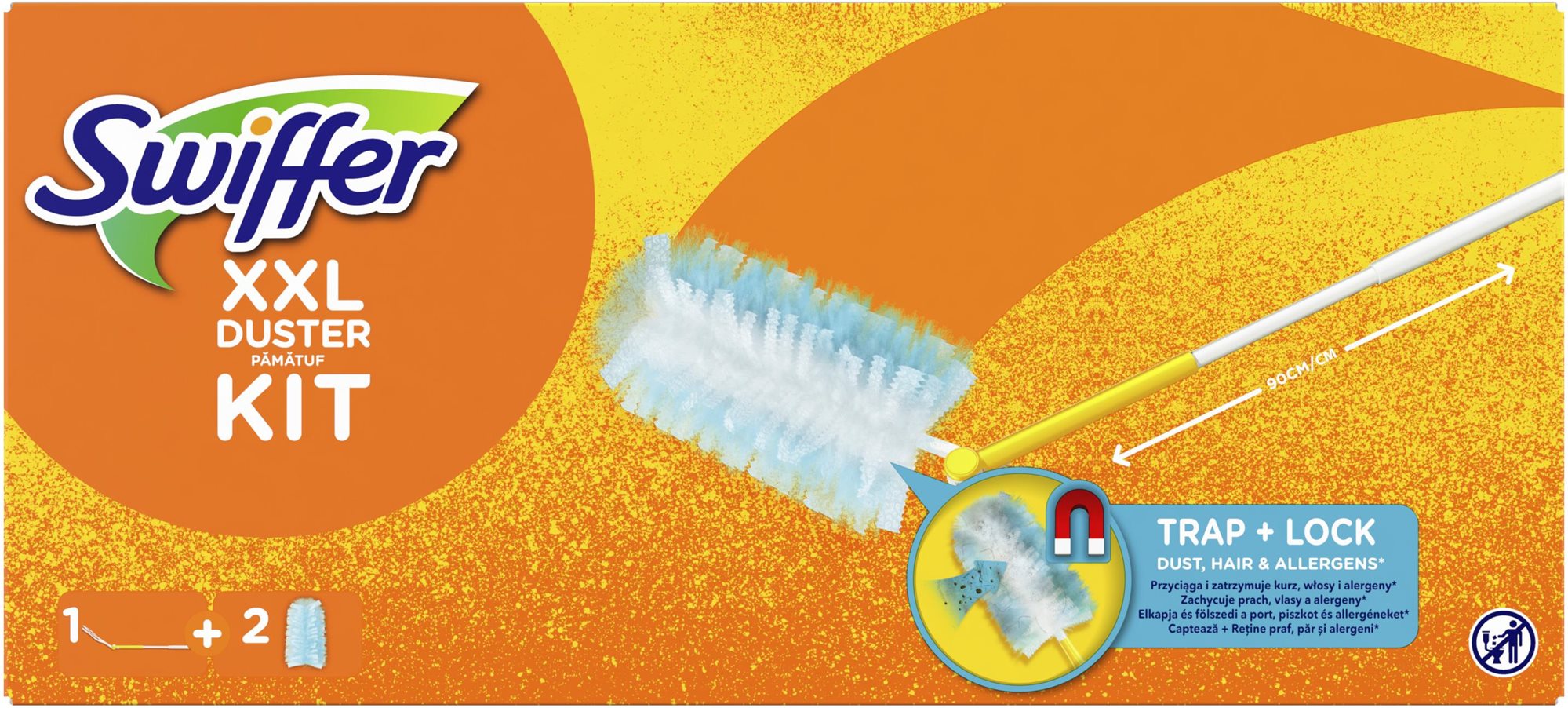 Poroló SWIFFER szett XXL (1 nyél + 2 porrongy)