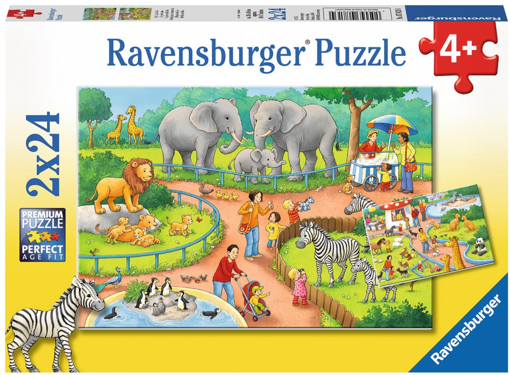 Puzzle Ravensburger 78134 Egy nap az állatkertben