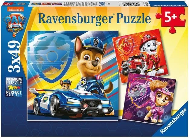 Puzzle Ravensburger Puzzle 052189 Mancs őrjárat: Pajtások 3x49 db