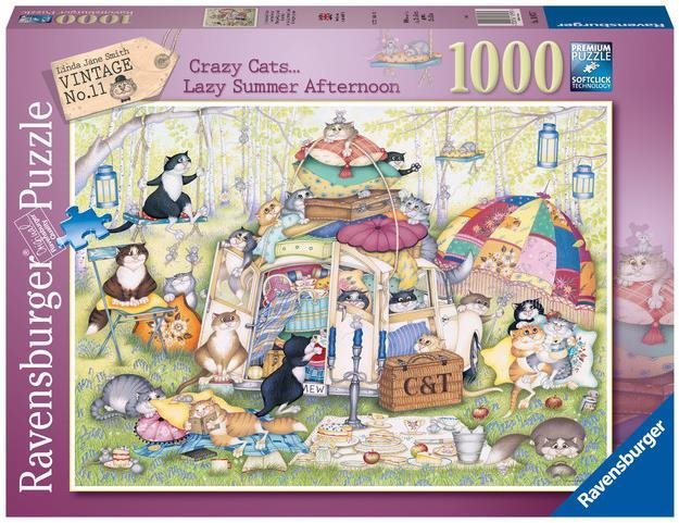Puzzle Ravensburger Puzzle 169757 Az őrült macskák élete 1000 db