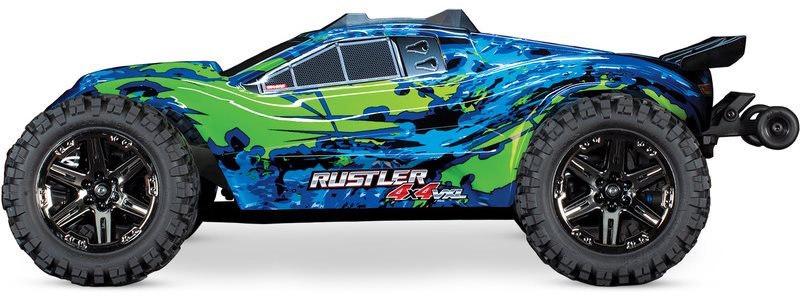 RC autó Traxxas Rustler 1:10 VXL 4WD TQi RTR zöld