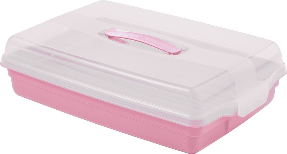 Tálca CURVER PARTY BOX ételtartó doboz 45x11.1x29.5 cm rózsaszín