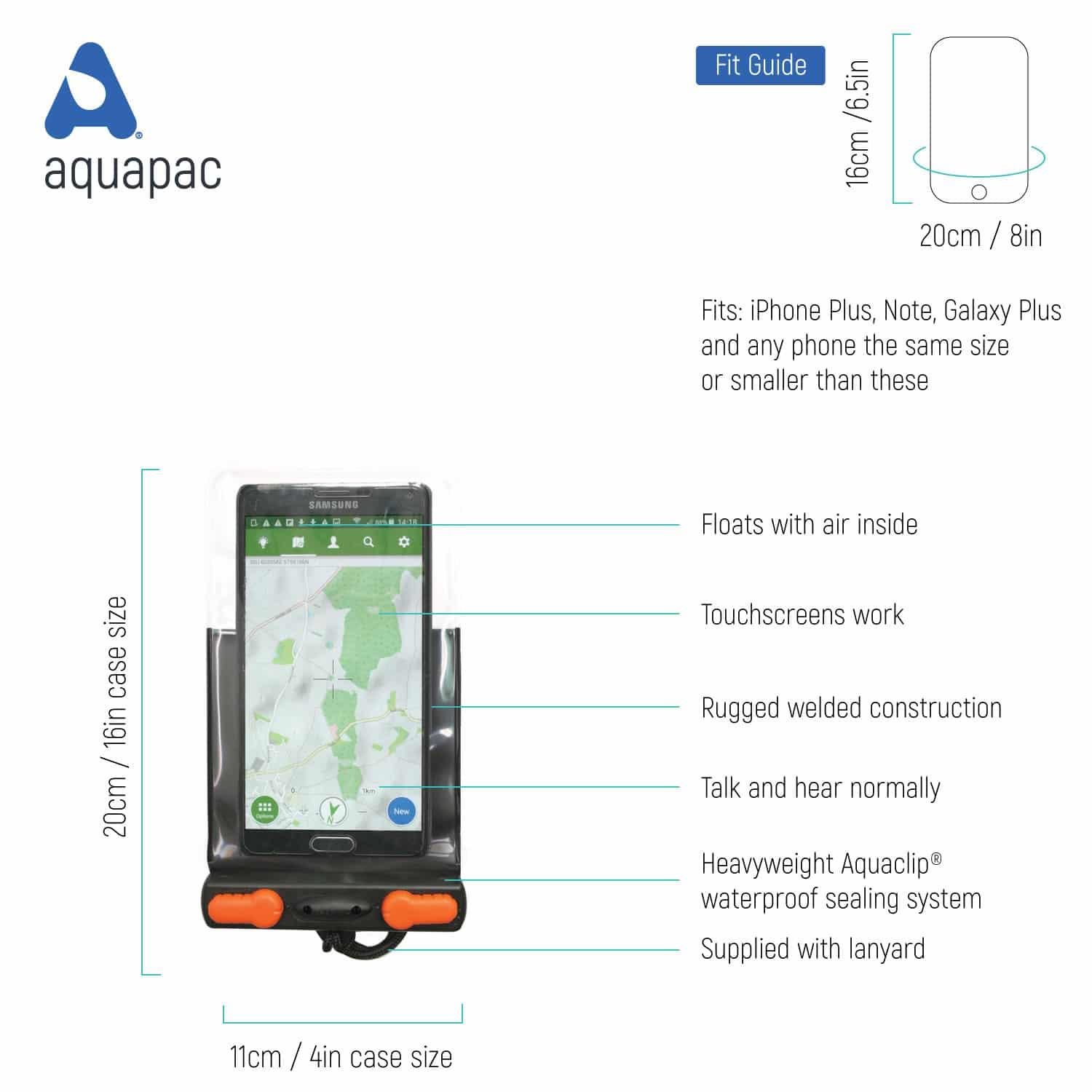 Vízálló tok Aquasac Phone Case (Black)