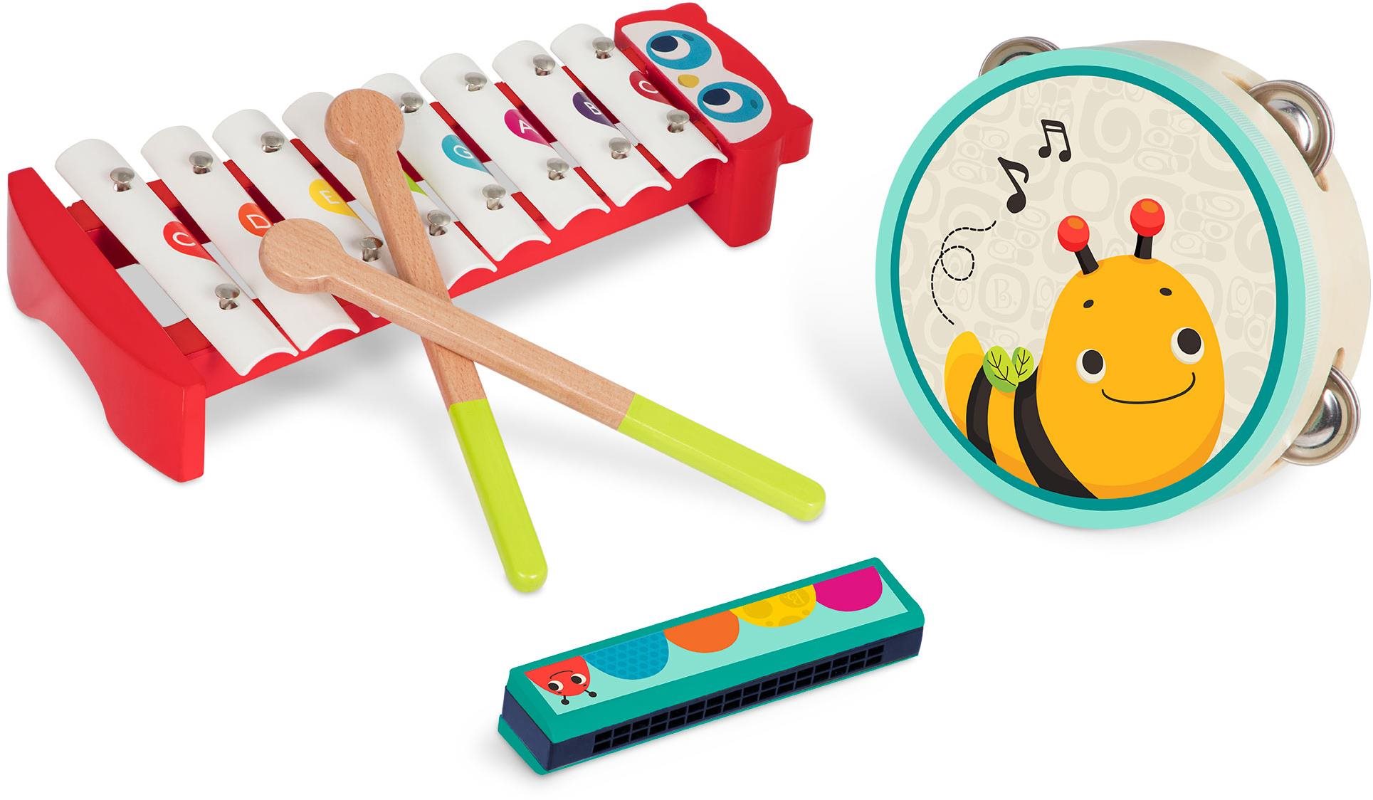 Zenélő játék B-Toys Játék hangszerek Fa Mini Melody Band