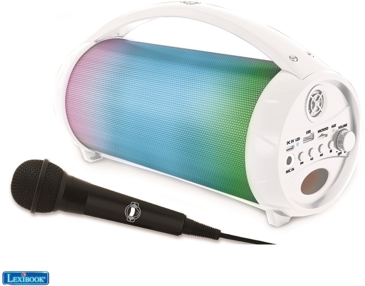 Zenélő játék Lexibook Iparty Bluetooth hangszóró világítással és mikrofonnal