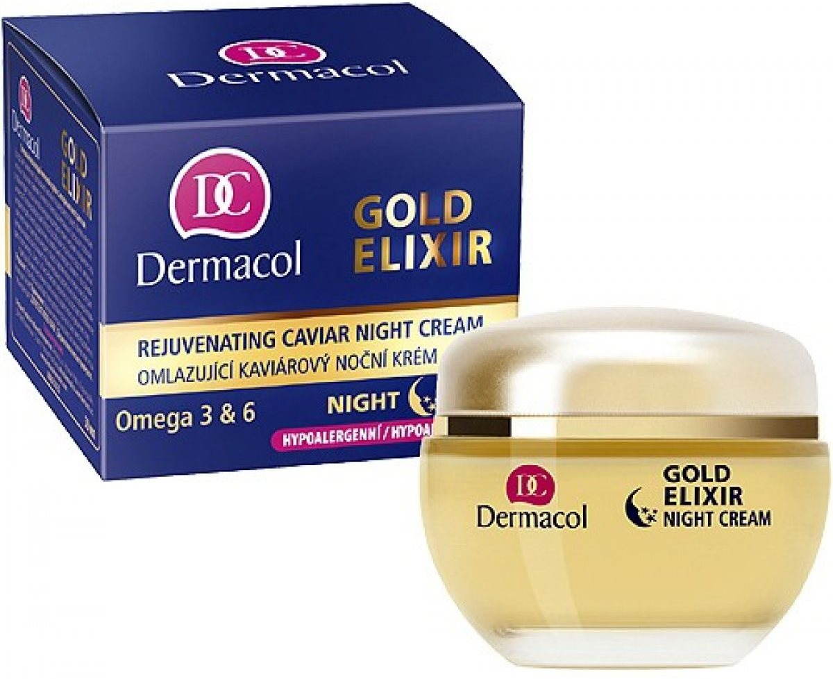 Arckrém DERMACOL Gold Elixir Caviar Night Cream 50 ml