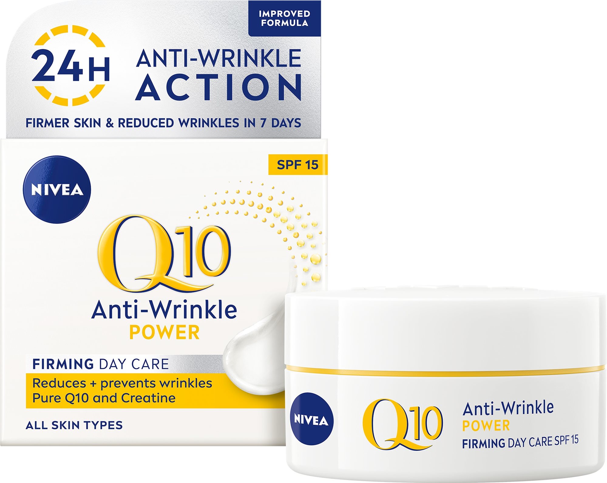 Arckrém NIVEA Q10 Power Anti-Wrinkle + Firming SPF15 Day Cream 50 ml