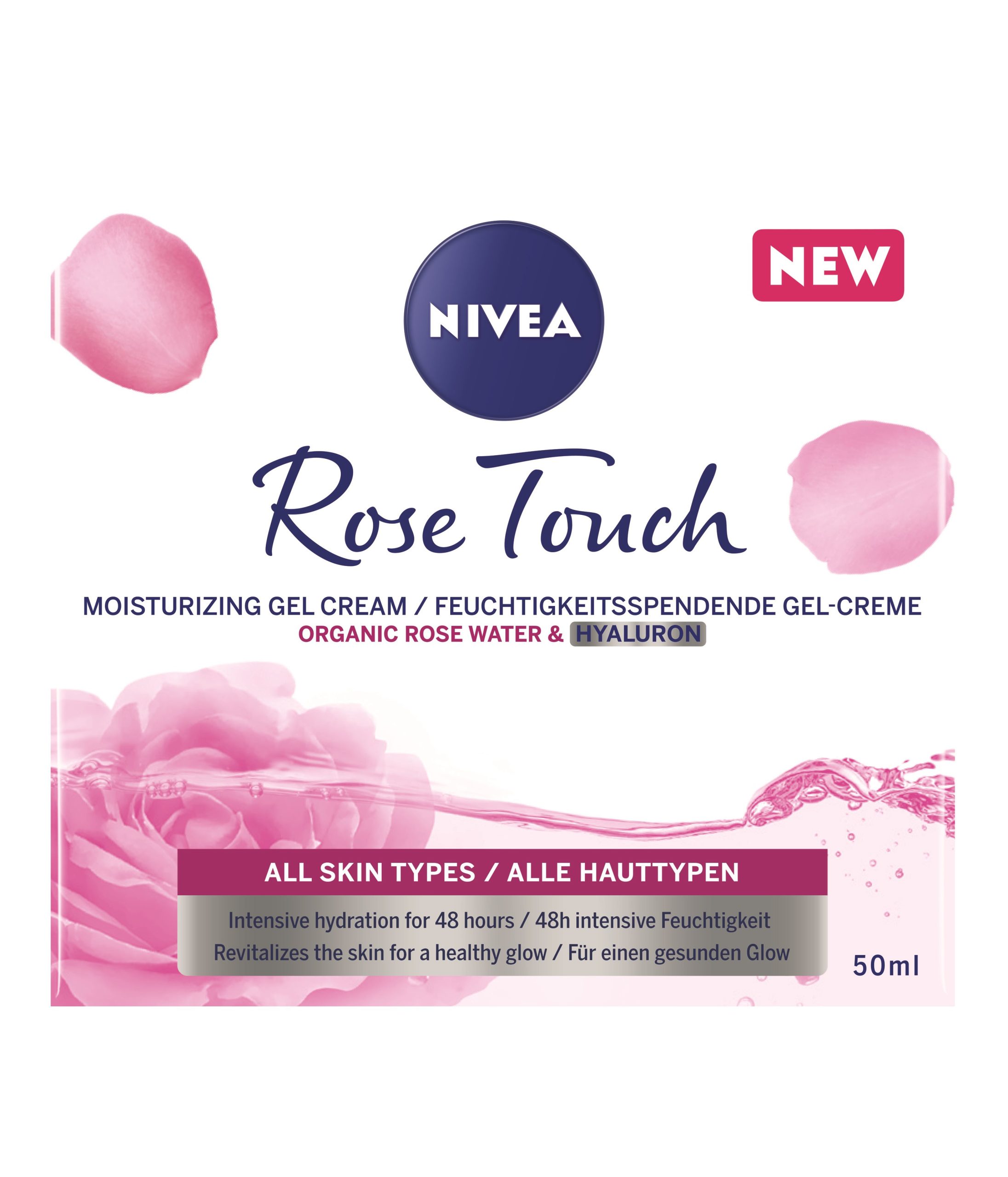 Arckrém NIVEA Rose Care Moisturizing Gel Cream 50 ml