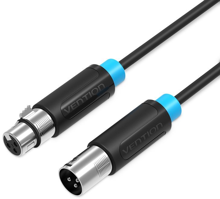 Audio kábel Vention XLR Audio Extension Cable 2m - fekete