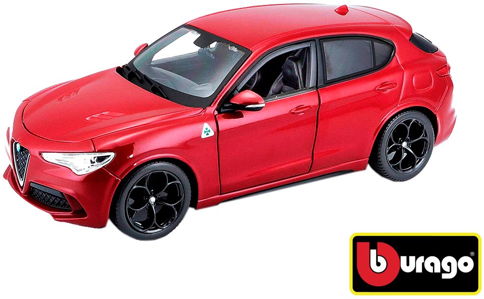 Autó makett Bburago Alfa Romeo Stelvio Red