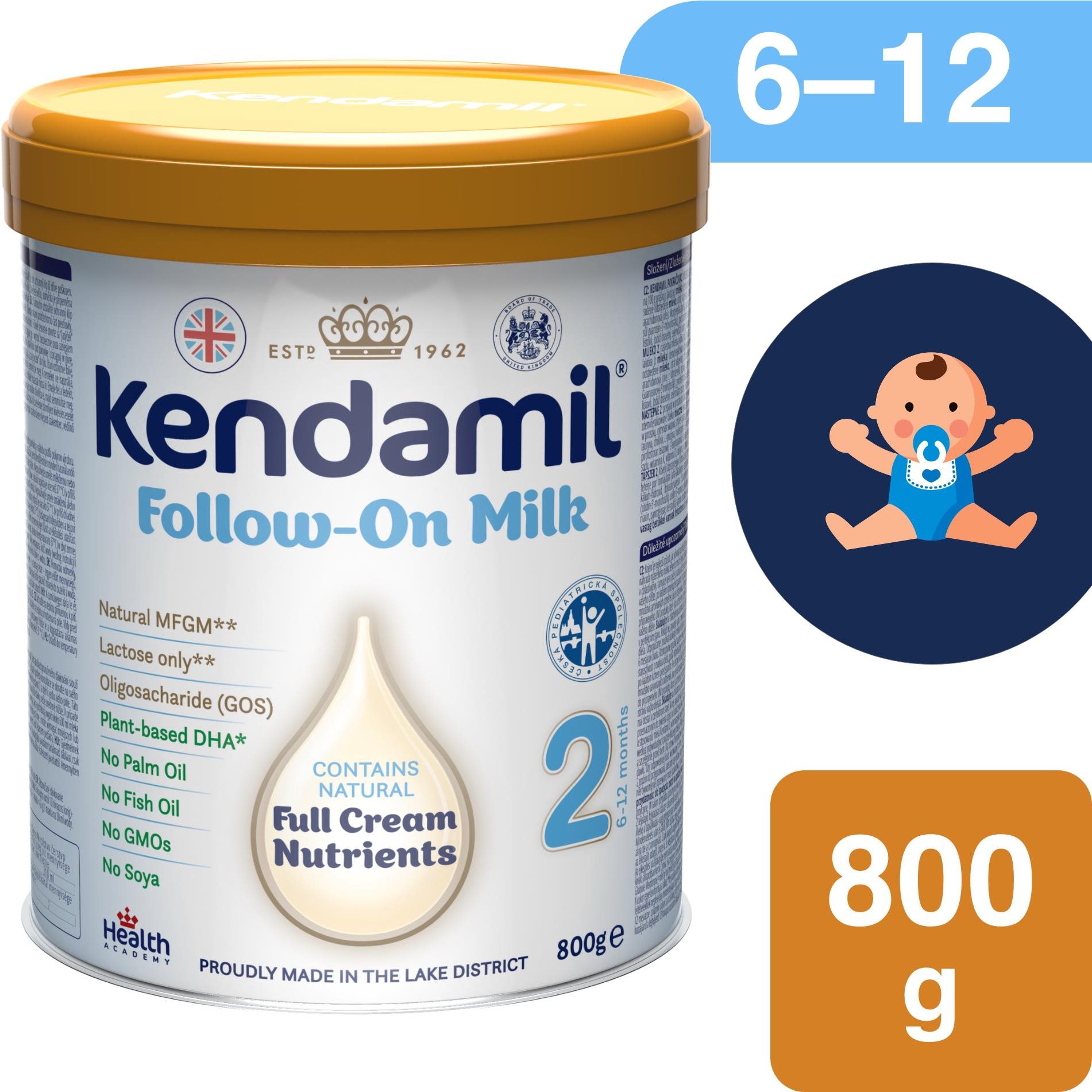 Bébitápszer Kendamil - anyatej-kiegészítő tápszer tejpor formájában DHA+ (800 g)