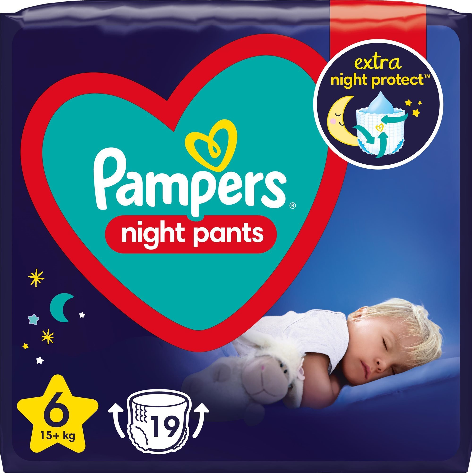 Bugyipelenka PAMPERS Night Pants 6 (19 db)