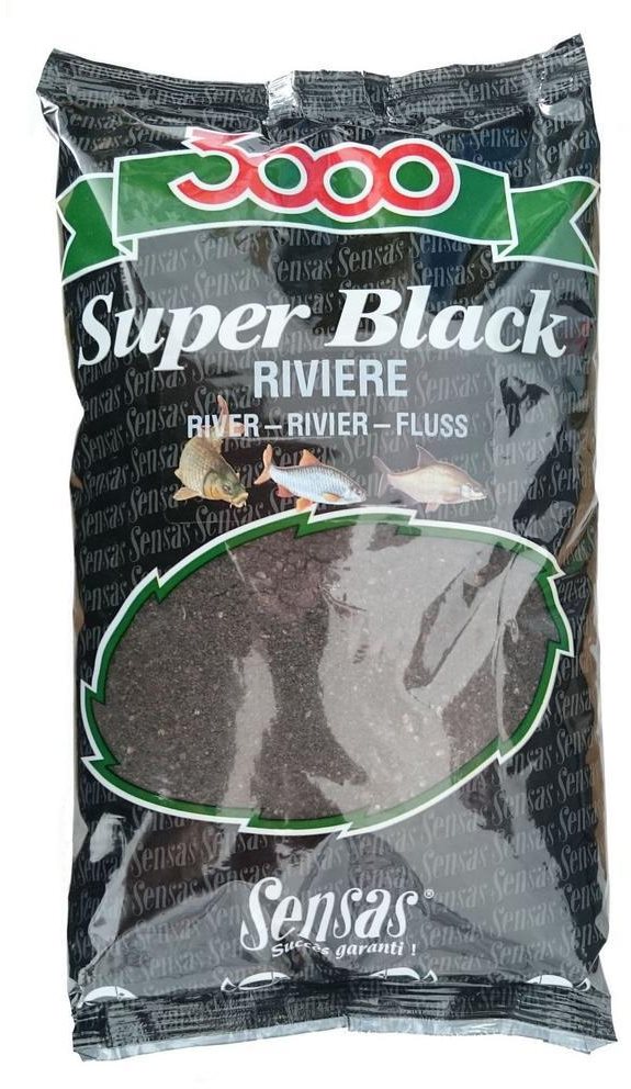 Csali keverék Sensas 3000 Super Black Riviere 1 kg