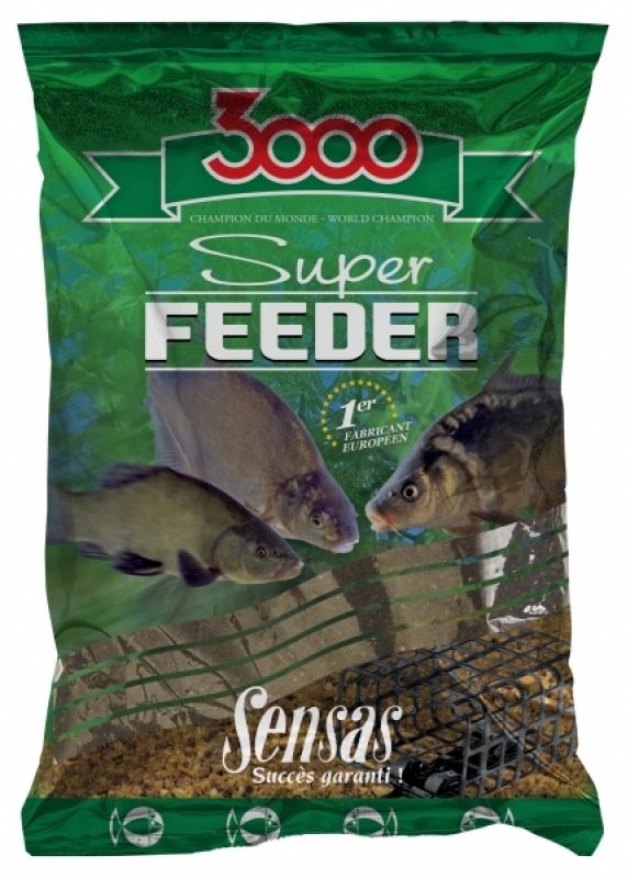 Csali keverék Sensas 3000 Super Feeder River Black 1 kg