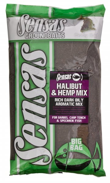 Csali keverék Sensas Big Bag Halibut & Hemp Mix  2 kg