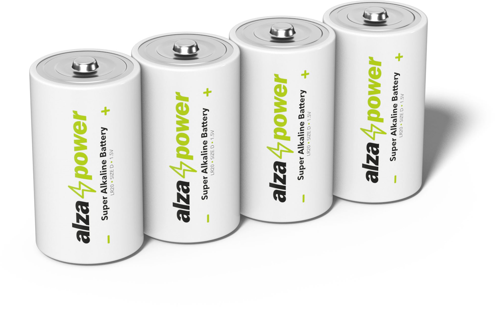 Eldobható elem AlzaPower Super Alkaline LR20 (D) 4 db eco-dobozban